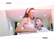 Preview 5 of Alluring Stepmom Bounces Her Tattooed Ass On Her Stepson's Cock And Swallows His Cum - PervMom