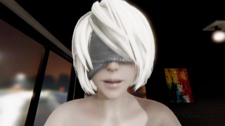 Nier Automata: The 2B is out of control and fucks me until cum