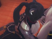 Preview 6 of Genshin Impact Furry - Zhongli Cat Blowjob (Uncensored)