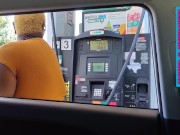 Preview 1 of Flashing My Big 38N Tits At The Gas Station