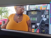 Preview 3 of Flashing My Big 38N Tits At The Gas Station