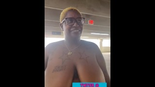 Flashing My Tits In A Parking Garage