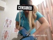 Preview 4 of Nurse treats his viaga overdose. Tight grip  monster cock with a massive edging cumshot!