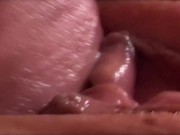Preview 5 of Extremily close-up pussyfucking. Macro Creampie