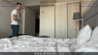 Muslim Husband in Shower, and She Cheating on Balcony With Stranger / Kisscat.xyz
