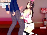 Preview 4 of [Hentai Game Koikatsu! ]Have sex with Big tits Vtuber Kizuna AI hand job.3DCG Erotic Anime Video.