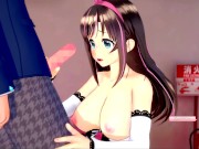 Preview 5 of [Hentai Game Koikatsu! ]Have sex with Big tits Vtuber Kizuna AI hand job.3DCG Erotic Anime Video.