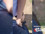 Preview 3 of FRESH AIR AND PUBLIC SLOPPY BLOWJOB