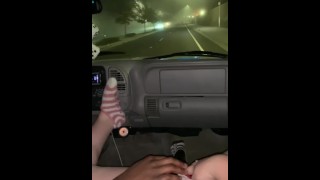 Rose Toy Makes Teen Cum In Traffic 