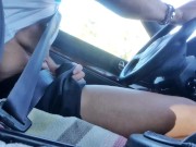 Preview 2 of Jacking off while driving my car - moaning a lot of pleasure