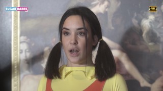 Latina Olivia Prada beautiful young lady rides sex machine and cums like crazy | Juan Bustos Podcast