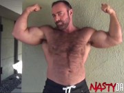 Preview 2 of NASTYDADDY Huge Hairy Daddy Brad Kalvo Jerks Off Solo