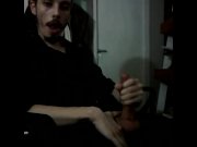 Preview 2 of Jerking and cumming on my black suit