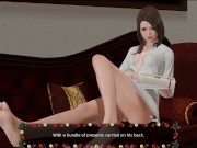 Preview 2 of The Headmaster's christmas eve [Christmas PornPlay Hentai game] Ep.1 sexy red bikini gift