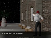 Preview 3 of The Headmaster's christmas eve [Christmas PornPlay Hentai game] Ep.1 sexy red bikini gift