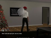 Preview 4 of The Headmaster's christmas eve [Christmas PornPlay Hentai game] Ep.1 sexy red bikini gift