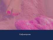 Preview 5 of Cute socks and pussy play in a soft pink setting!