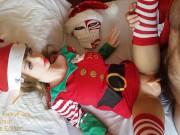 Preview 5 of Merry Xmas Santa Claus Beautiful Premium Lovedoll Cute No.1 Elf Costume Jingle bells Creampie Home