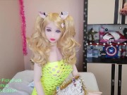 Preview 1 of Fuking My Love doll Fast-short Cute Deer Ruby (Rudolf) Cospaly costume Amateur Home made Blonde Cold