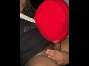 Preview 4 of Black trans girl getting dick sucked in car