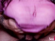 Preview 6 of Hot Titfuck until he Cums on my Sheer Pink Shirt