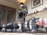 Preview 1 of Sissy catsuit vibrator bondage orgasm