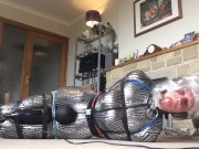 Preview 5 of Sissy catsuit vibrator bondage orgasm