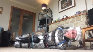 Sissy catsuit vibrator bondage orgasm