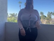 Preview 1 of Fucking My Big Booty Girlfriend On the Balcony