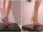 Preview 3 of Amateur Rough Bootjob with Spiked Boots 1