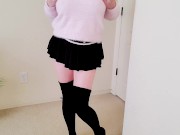 Preview 6 of Shy Girl Pretending She Doesn’t Want To Show You What’s Under Her Skirt ;)