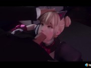 Preview 1 of D.Va Sucks her Boss Off Till he Cums on her Face (with sound) 3d animation hentai game overwatch