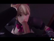 Preview 2 of D.Va Sucks her Boss Off Till he Cums on her Face (with sound) 3d animation hentai game overwatch