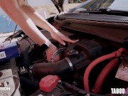 Preview 5 of Cory Chase Changes Her Car Filter In the Buff