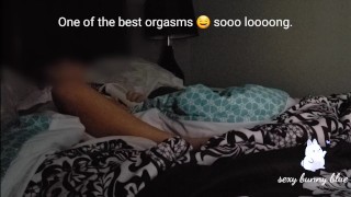 Milf gets really horny watching porn before bed. Has hard and longest orgasm. 