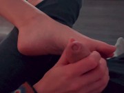 Preview 1 of Feeling my hands and my feet on your cock was better than watching the movie