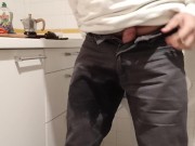 Preview 6 of desperate pee in the kitchen