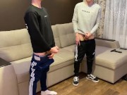 Preview 4 of Two friends jerk off in sporwear