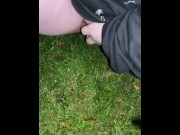 Preview 2 of steamy piss on cold ground outside