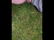 Preview 6 of steamy piss on cold ground outside