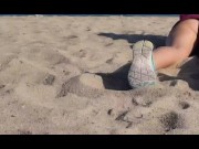 Preview 1 of Spying hot girl without panties on public beach