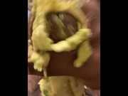 Preview 4 of She ordered the Burrito Dick with extra CUM!!! Food porn love