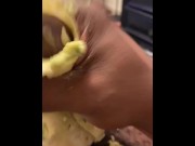 Preview 6 of She ordered the Burrito Dick with extra CUM!!! Food porn love