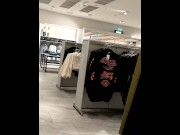 Preview 1 of CumPublic teen blowjob and cum on dress in store