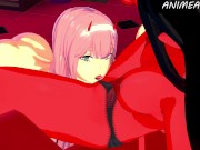 Preview 4 of ZERO TWO AND MERU THE SUCCUBUS CUNNILINGUS LESBIAN HENTAI