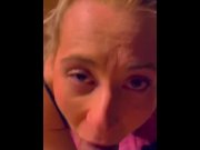 Preview 1 of POV Of Hot Blonde Getting Face Fucked Till She Pukes (OnlyFans @blondie_dread for full video)