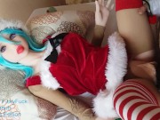 Preview 1 of Merry Christmas Fucked my Stepdaughter (fantasy with my Sex Doll) Ahegao Cum inside pussy