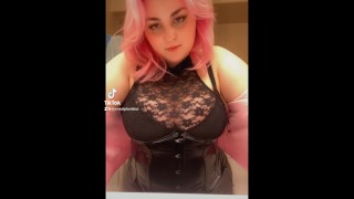 Big tiddy goth gf shows off fat ass and HUGE boobs
