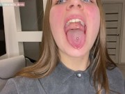 Preview 5 of Hot spit and long tongue with piercing