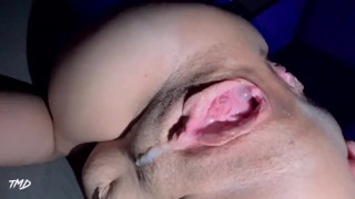 My winking asshole after sex - dried grool on pussy